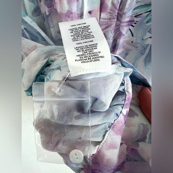 FAVORITE DAUGHTER pastel floral cropped blouse / size S - Picture 5 of 5